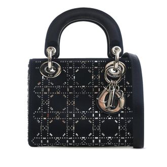 Dior Pre-owned Dior Mini Satin Cannage Strass Crystal Embellished Lady Dior Ladies YZSEC2SG3P1FQO06