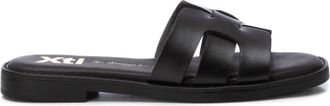 Xti Womens Flat Sandals In Black
