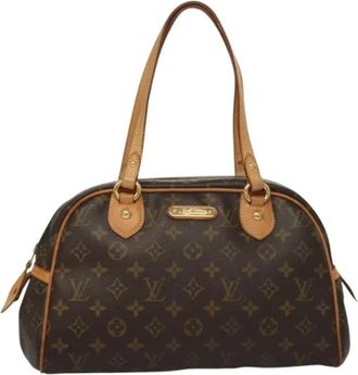 Louis Vuitton Tweedehands Canvas handtassen - Dames - Vintage Handtas - Bruin - ONE Size - Leer - Vintage