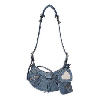 Balenciaga (WMNS) Balenciaga Le Cagole Xs Denim Shoulder Bag Blue 6713092109U4715