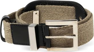 Dolce & Gabbana Cintura in tela con finiture in pelle - Toni neutri