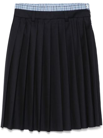 Miu Miu Batavia geplooide midi-rok - Blauw