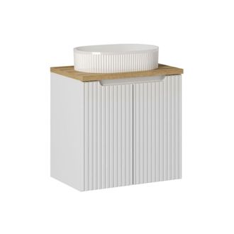 Petits Meubles Mueble lavabo individual 60cm paneles de melamina y mdf blanco
