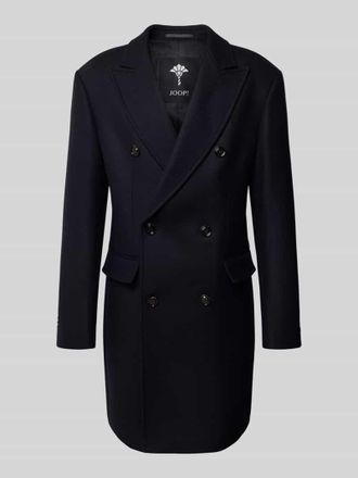 Joop Mantel aus Woll-Mix mit Reverskragen Modell Richborne in Marine, Gr&ouml;&szlig;e 50
