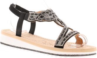 Platino Gleen Womens Flat Sandals Black 7 UK
