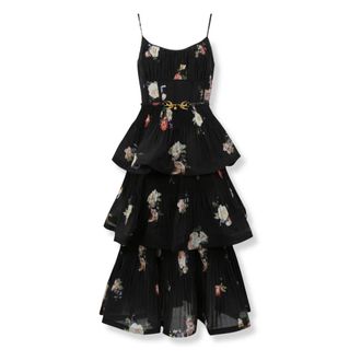 Zimmermann Geplooide midi-jurk met gelaagd design - Dames - Jurken - Veelkleurig - Maat: M Katoen