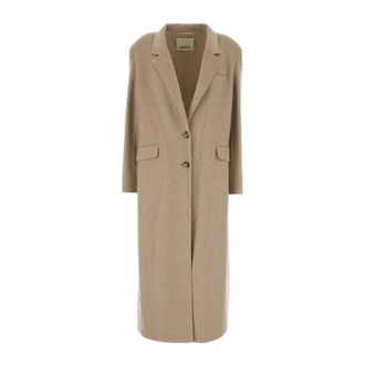 Isabel Marant Clesa Woljas Jas - Dames - Mantels - Beige - Maat: S Wol
