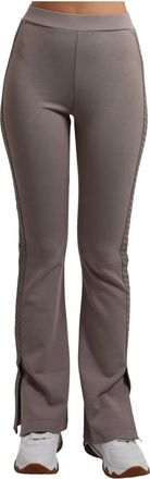 Emporio Armani Broek met elastische tailleband - Dames - Slim Fit Broeken - Grijs - L - Katoen - Broeken