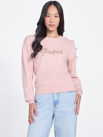 Guess Erin Beaded Logo Sweater