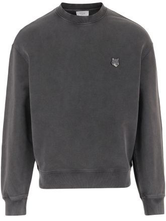 Maison Kitsun&eacute; Crew Neck Cotton Sweatshirt With Embroidered Fox Logo