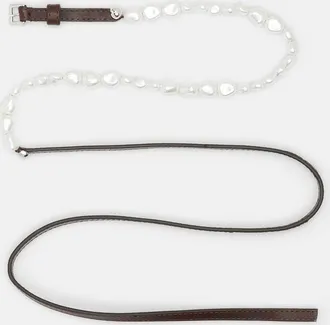 Dorothee Schumacher Womens Pearl And Leather Belt In Brown