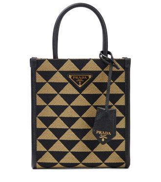 Prada Mini patterned jacquard tote bag