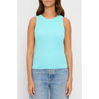 Michael Stars Gina Cotton & Modal Rib Tank in Aruba at Nordstrom, Size Small