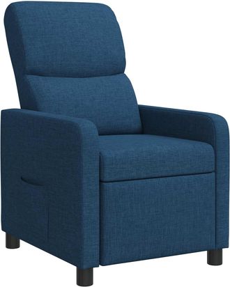 vidaXL Recliner Azul Tela Vidaxl