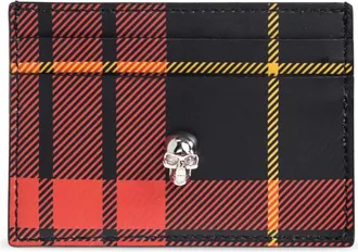 Alexander McQueen Alexander McQueen, Wallets & Cardholders, female, Red, Size: ONE SIZE Tartan Card Holder