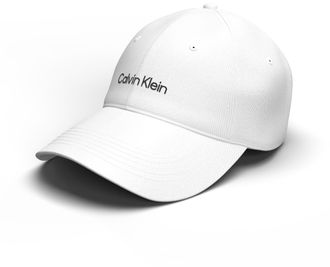 Calvin Klein Baseball Cap CALVIN KLEIN LOGO EMBROIDERY BASEBALL CAP, Herren, weiss (hellwei&szlig;), Web, Baumwolle, unifarben, Caps Baseball Cap, Mit festem Schirm