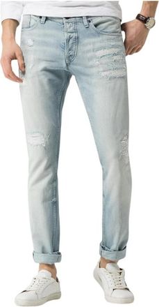 Tommy Hilfiger Slim-fit Jeans met Vlagdetail - Heren - Slim Fit Jeans - Blauw - W36 - Katoen - Jeans