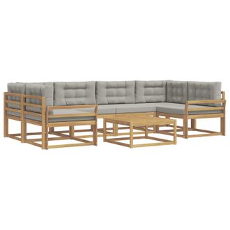vidaXL Conjunto De Sof&aacute;s De Exterior 5 Pcs Blanco Y Gris Claro Vidaxl