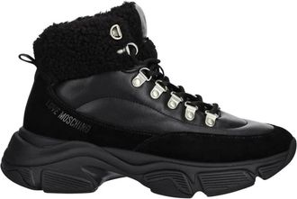 Love Moschino Logo-detail Boots - Dames - Winterlaarzen - Zwart - 40 EU - Leer - Schoenen
