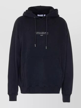 Off-white cotton hoodie