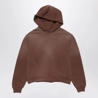 Acne Studios Logo Kapuzenpullover Schokolade