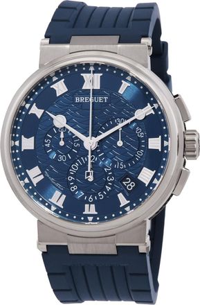 Breguet Pre-owned Breguet Marine Chronograph Blue Dial Mens Watch 5527bb/y2/5wv