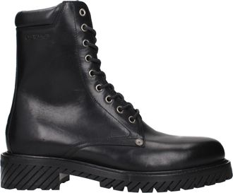 Off-white Off- Leather Ankle Mens Boots
