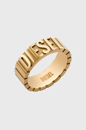 Diesel Gold-tone stainless steel ring - Rings - Unisex - Gold