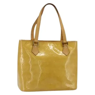 Louis Vuitton Pre-owned Tote Bags, female, Beige, Size: ONE SIZE Pre-owned Vintage Patent Leather Tote Bag