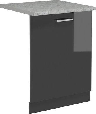 Vicco Tapa Del Lavavajillas R-line, Antracita Alto Brillo, 60 Cm, Et M&aacute;rmol, Vicco