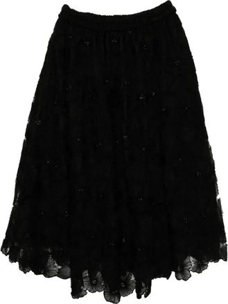 Biyan Gesmockte midi-rok - Zwart