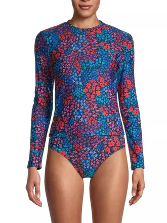 Change of Scenery Stephanie Rash Guard In In Bloom