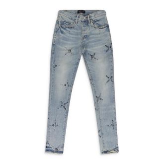 Purple Blue Star Monogram P001 Skinny Jeans