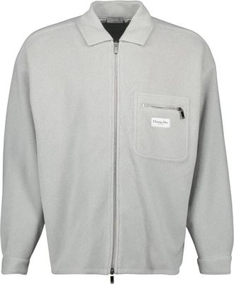 Dior Jacket met Rits - Heren - Zomerjassen - Grijs - S - Wol - Jassen