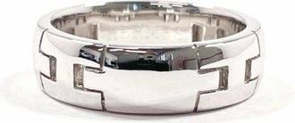 Herm&egrave;s Silver White Gold (18K) Band Ring (Pre-Owned)