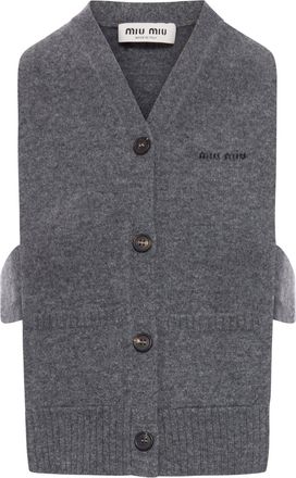 Miu Miu CASHMERE CARDIGAN VEST - Miu Miu - Woman