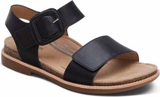 Aetrex Womens Claire Quarter Strap Sandal In Black