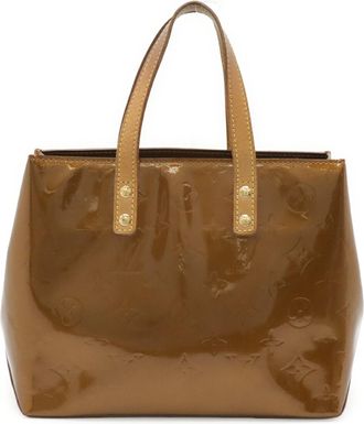 Louis Vuitton Bronze Leather Handbag Tote Bag (Pre-Owned)