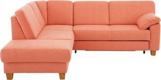 HOME AFFAIRE Ecksofa »Belfort L-Form« mit Federkern, wahlweise mit Bettfunktion und Stauraum