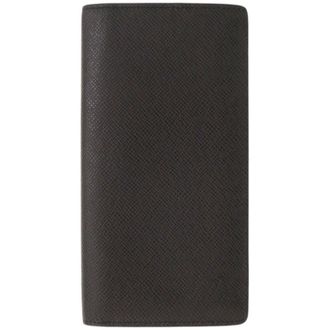 Louis Vuitton Black Taiga Leather Long Wallet (Bi-Fold) (Pre-Owned)