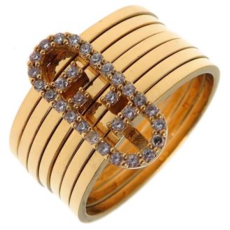 Fendi Gold Plating Band Ring (Pre-Owned)
