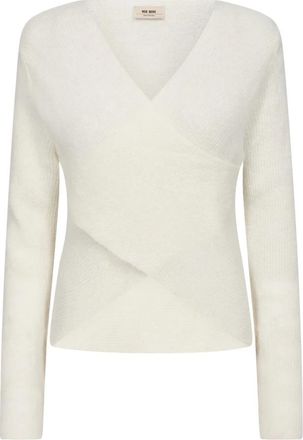 Mos Mosh Jersey con cuello en V - Knitwear - Mujer - Beige - XL