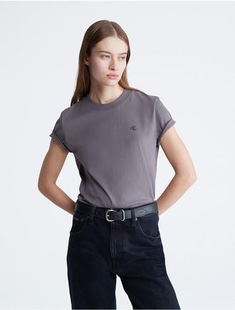 Calvin Klein Womens Archive Logo T-Shirt - Grey - XS