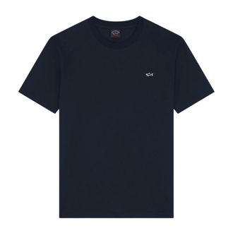 Paul & Shark Cotton T-Shirt - male - Paul & Shark - T-Shirts - Blue - 2XL - Tops