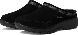 Skechers Easy Going - Seasonal Grace Womens Shoes Black/Black : 5.5 B - Medium, Suede