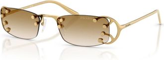 Prada Dames, Accessoires, Geel, Maat: 52 MM Polyamide