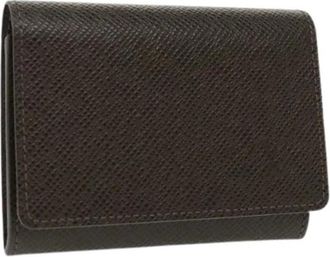 Louis Vuitton Pre-owned Taiga Card Case - Dames - Vintage Accessoires - Bruin - ONE Size - Leer - Vintage