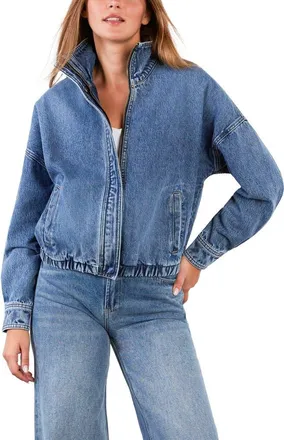 HINT OF BLU Feel Good Denim Jacket in Great Blue at Nordstrom, Size X-Large