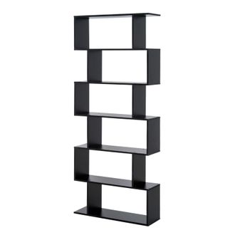 HOMCOM Estanter&iacute;a Librer&iacute;a Estanter&iacute;a Para Libros Moderna Con 6 Estantes Para Comedor Sal&oacute;n Estudio 80x23x192 Cm Negro