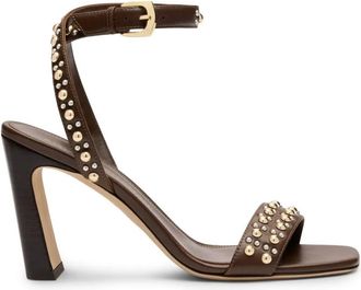 Stuart Weitzman Schoenen, Dames, Bruin, 39 1/2 EU, Leer, Perry Sandal 85
